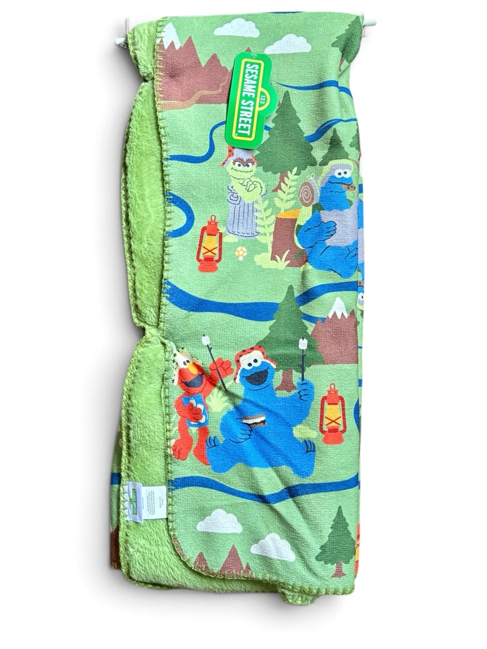 Sesame Street Elmo Cookie Monster plush blanket or throw 50x70 Christmas gift